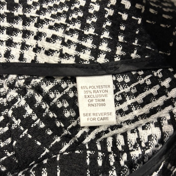 Cato Houndstooth Maxi Side Zip Up Skirt Black and White Peplum, Women’s size 10 - Picture 7 of 8